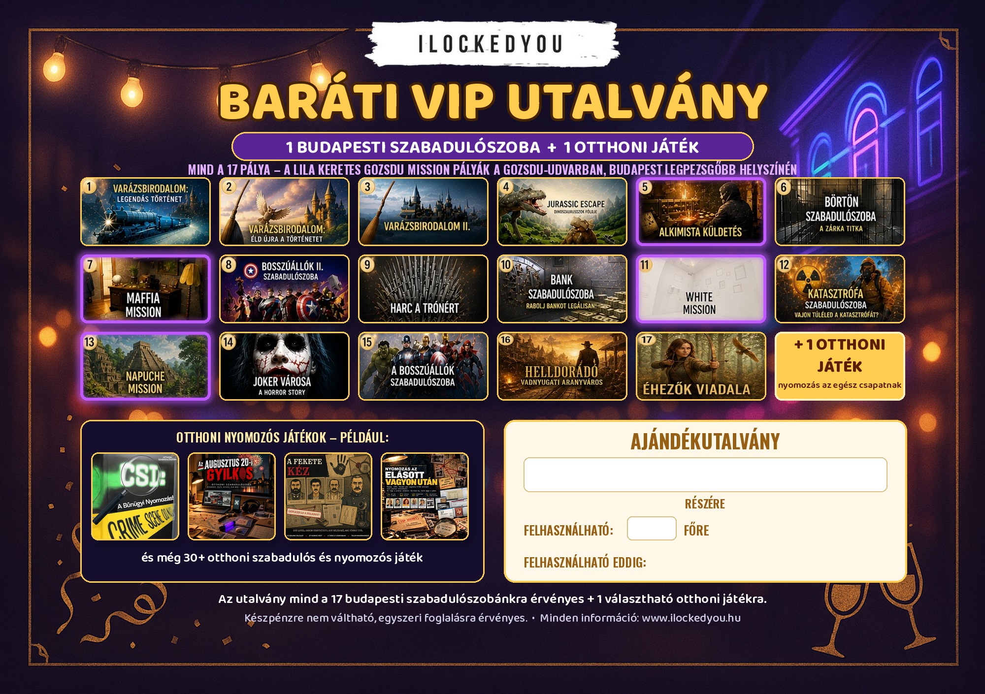 Baráti VIP utalvány