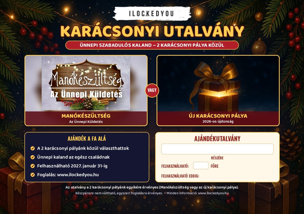Karácsonyi utalvány Karácsonyi ajándékutalvány – Manókészültség és új karácsonyi pálya